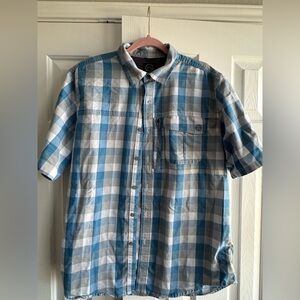 Wrangler Light Blue and White Checkered Shirt